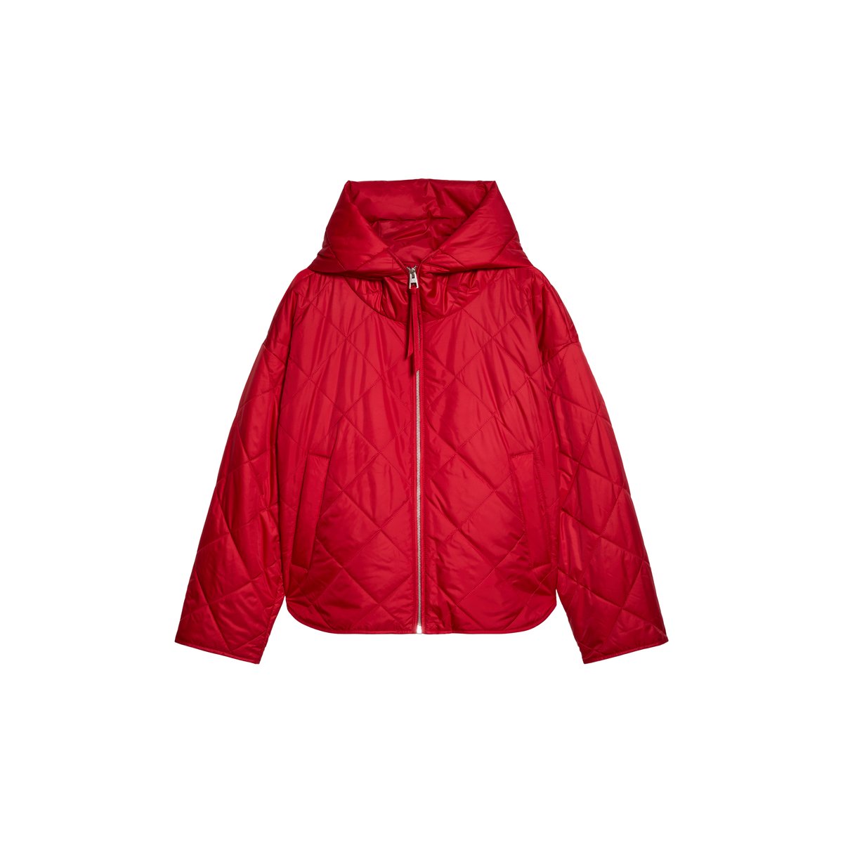 Veste matelassée à capuche, coupe décontractée en polyester recyclé rouge, MARC O'POLO