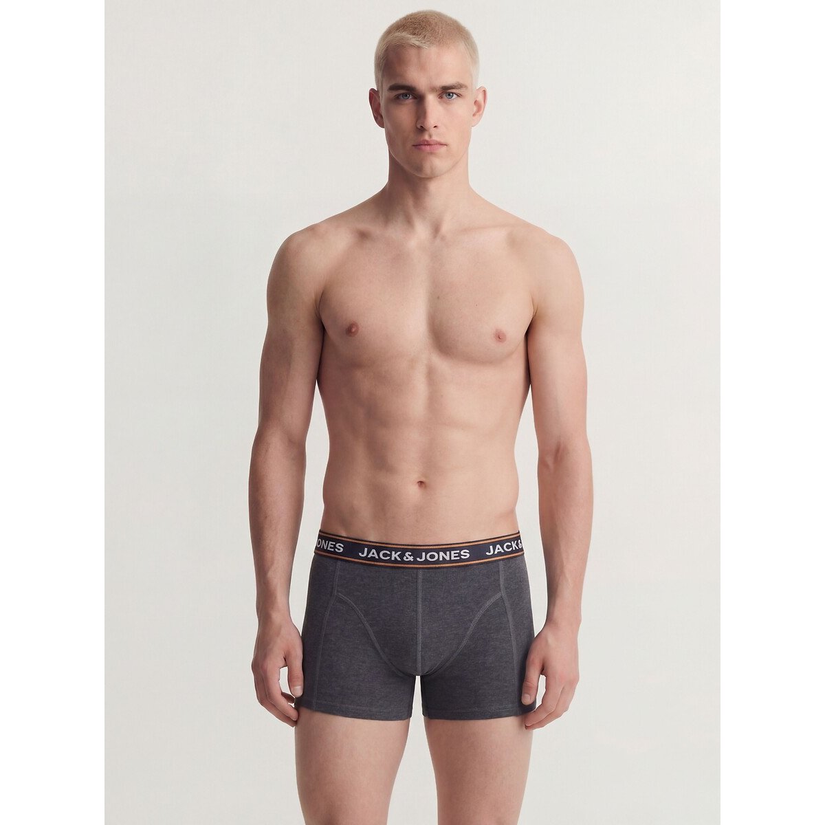 Lot de 5 boxers unis noir, JACK & JONES