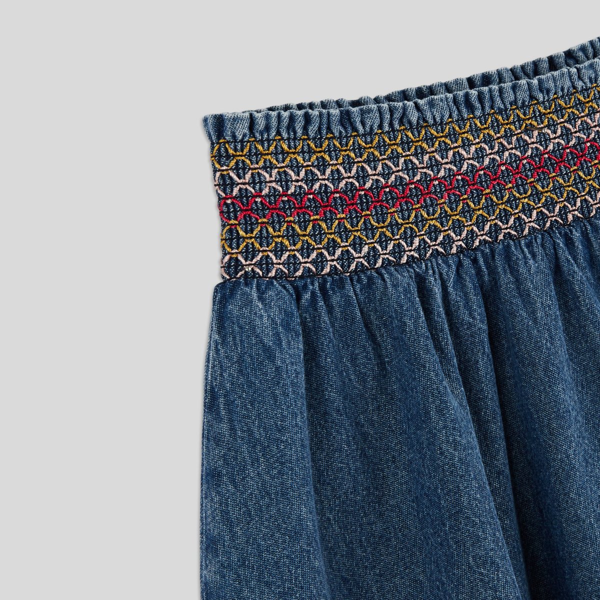 Jupe en coton chambray stone denim, MONOPRIX KIDS