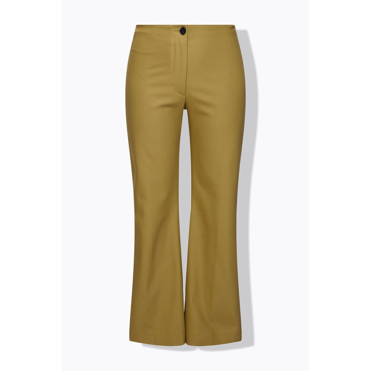 Pantalon droit Rose avec ceinture vert olive, ULLA POPKEN