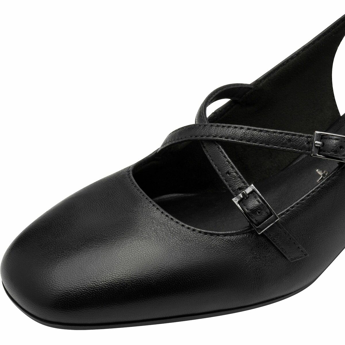 Leather Slingback Ballet Pumps black, TAMARIS