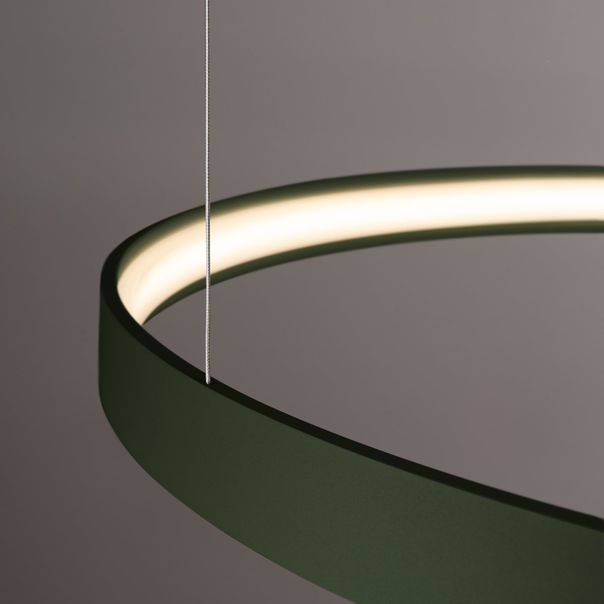 Lustre Aluminium Vert Olive LED 2 Rio vert olive, EDEN