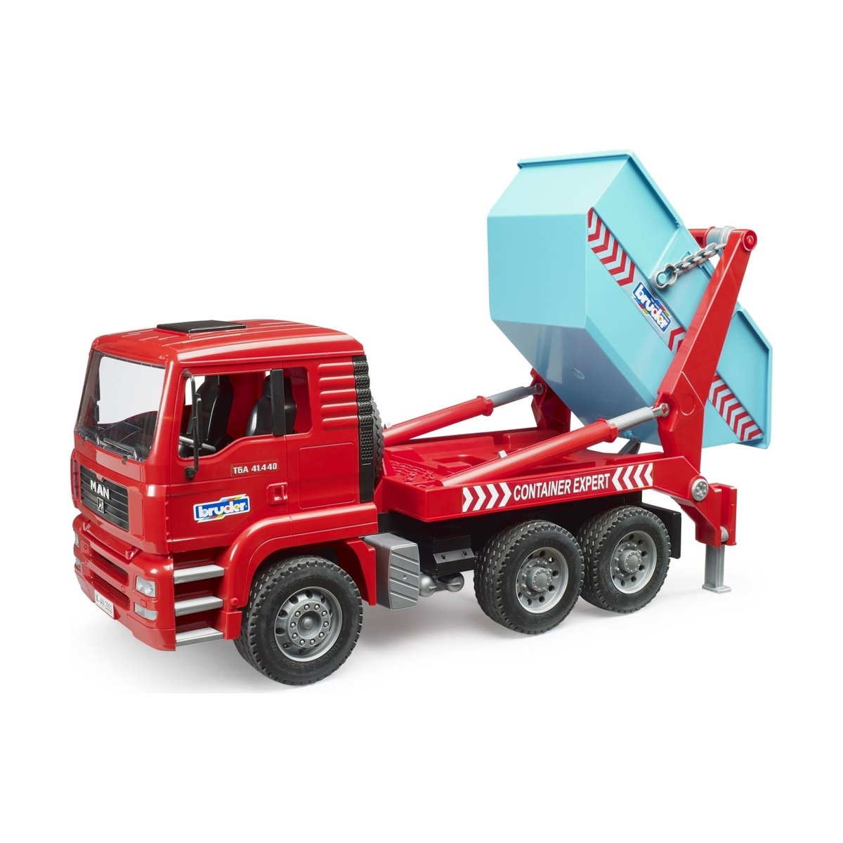 Camion porte-conteneurs MAN TGA rouge, BRUDER
