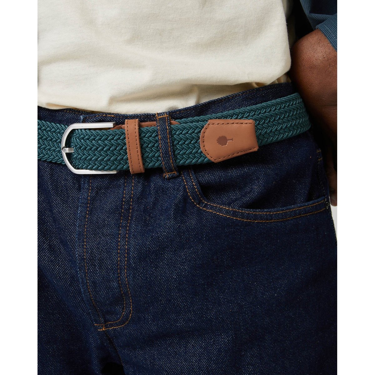 Ceinture polyester BELT vert, FAGUO