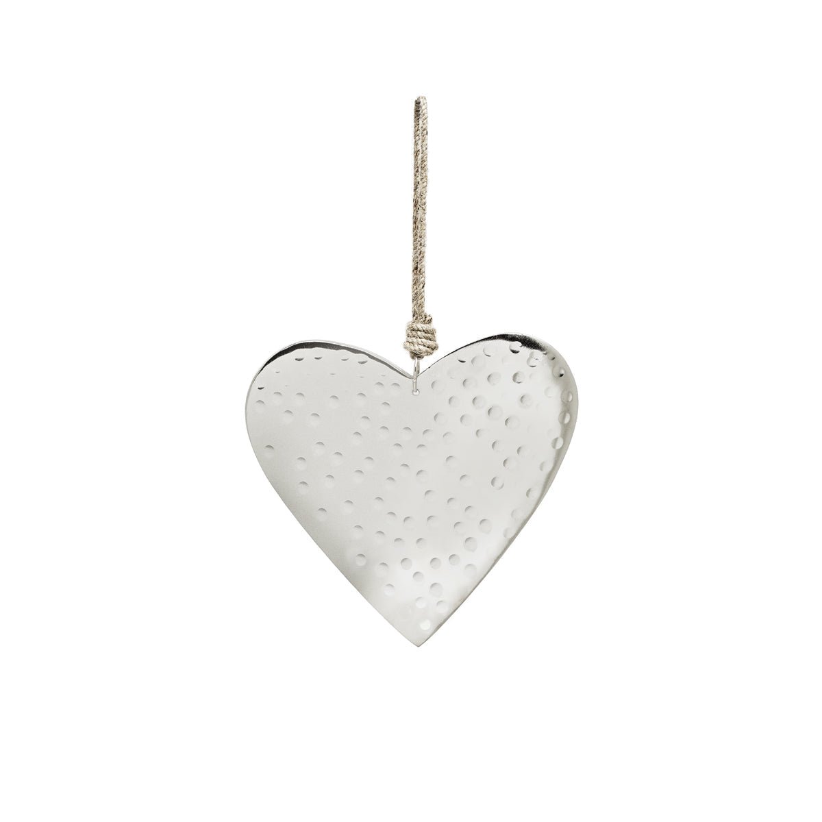 Suspension décorative coeur en aluminium H9 argenté, SIA DECO
