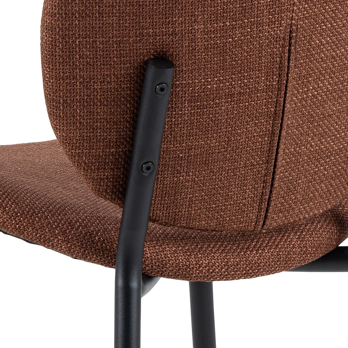 Lot de 2 chaises de salle à manger en tissu et acier CLIFF rouge, TOILINUX