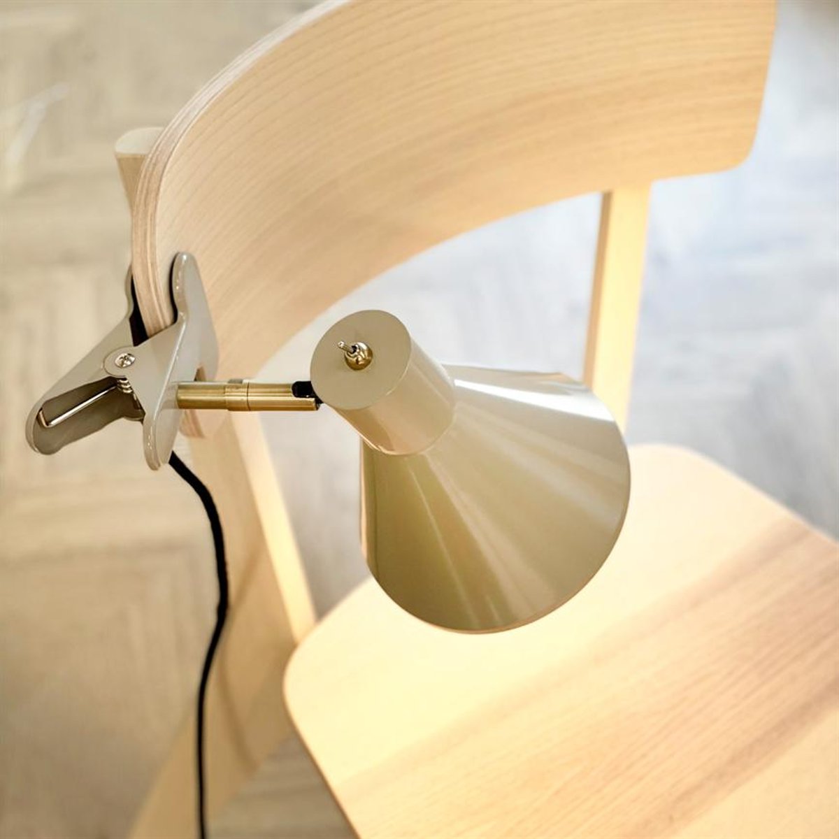 lampe à pince crème blanc SLEEP marron, DYBERG LARSEN