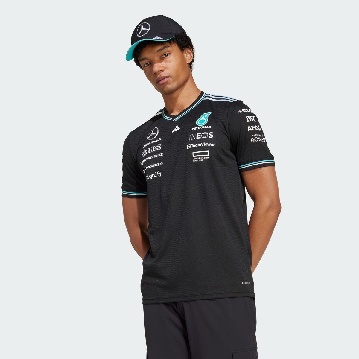 Maillot Pilote Authentique Mercedes - Amg Petronas Formula One Team Maillot Pilote Authentique Mercedes - Amg Petronas Formula One Team black / white, adidas Performance