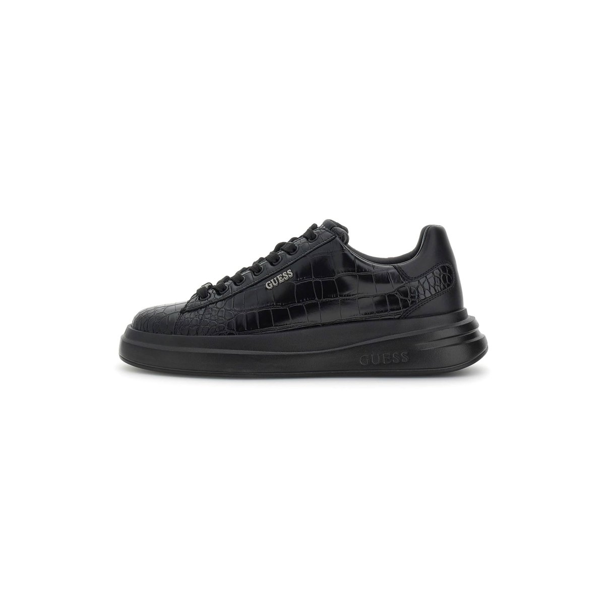 Sneakers En Mélange De Cuir Elba noir, GUESS