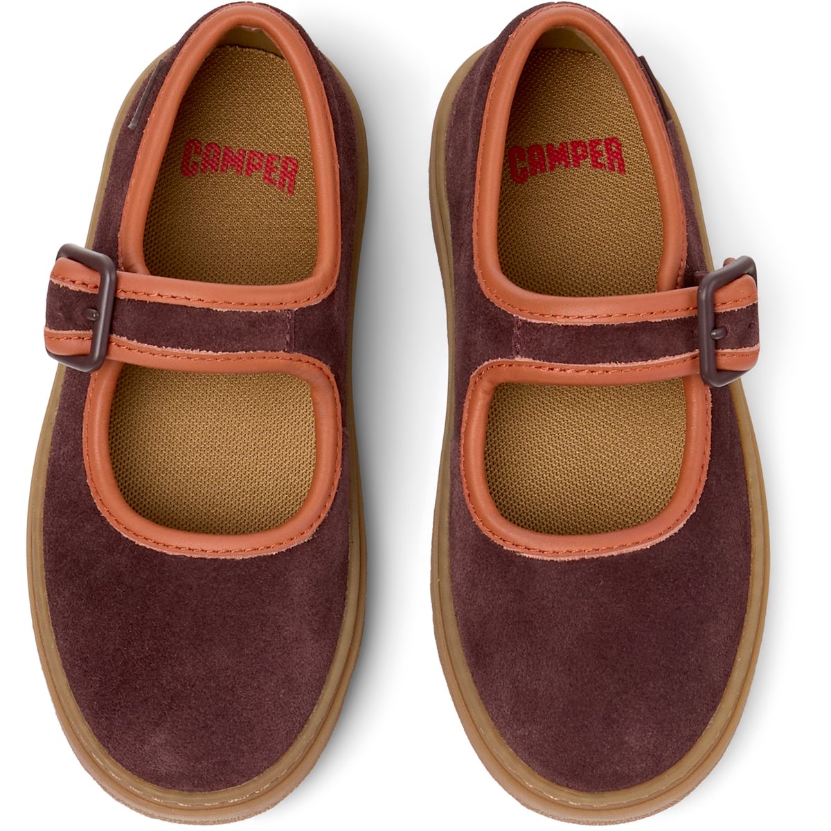 Ballerines Kiddo Suede Leather bourgogne, CAMPER