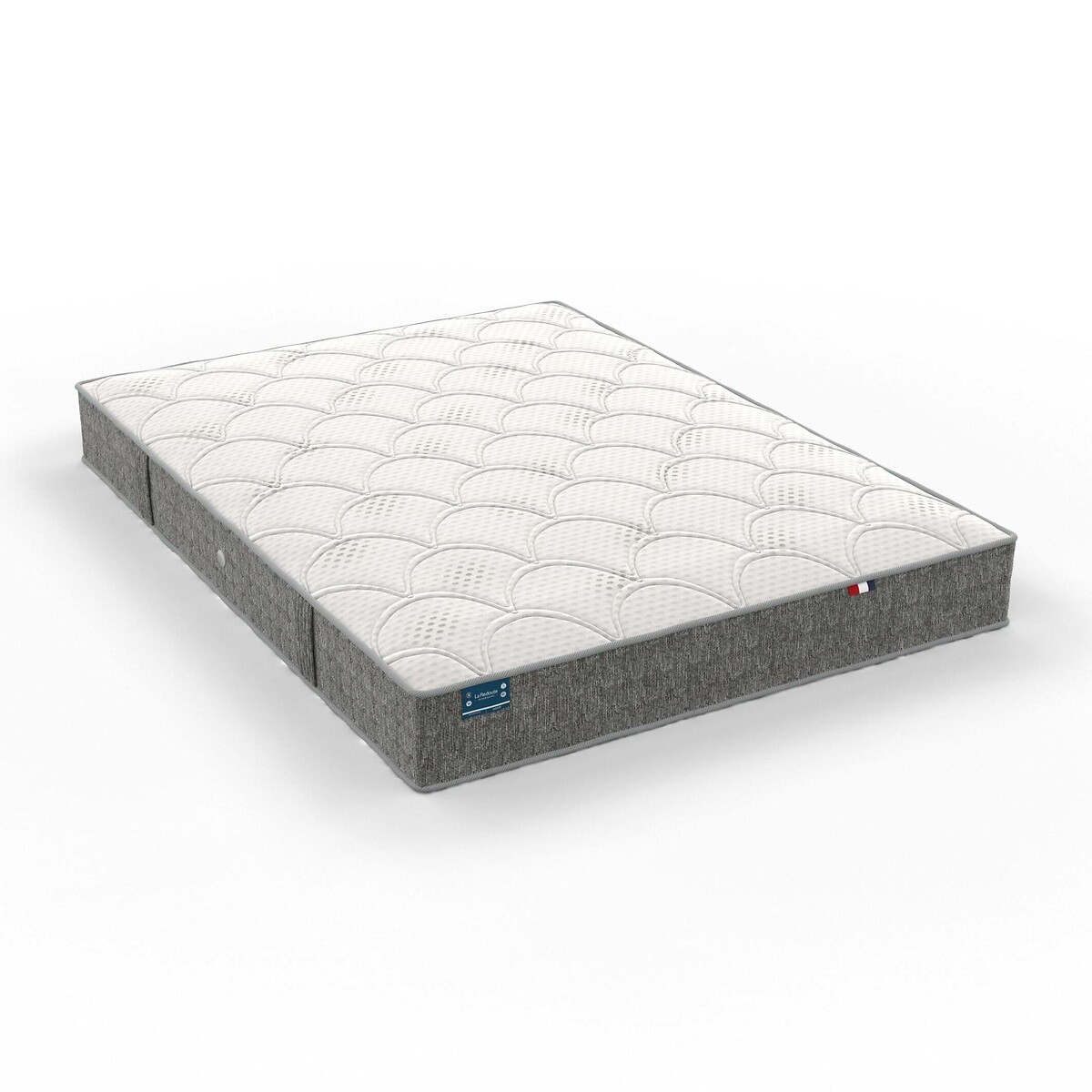 Matelas mousse HR 35 kg/m3, soutien mi-ferme, accueil moelleux blanc/gris, LA REDOUTE INTERIEURS
