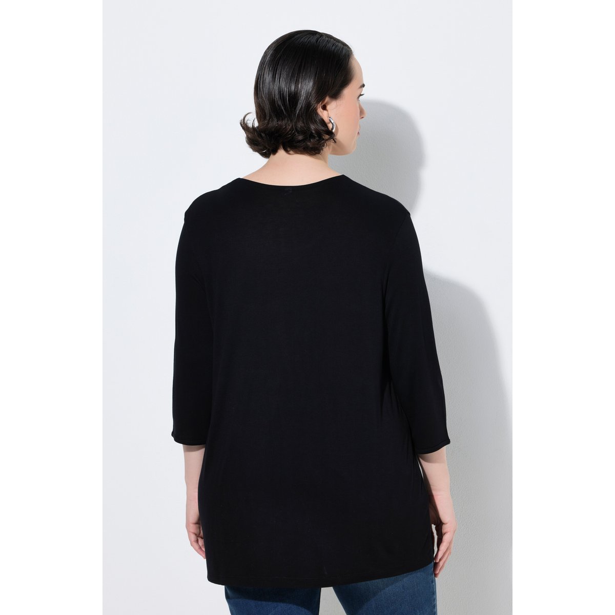T-shirt avec rivets fantaisie noir, ULLA POPKEN