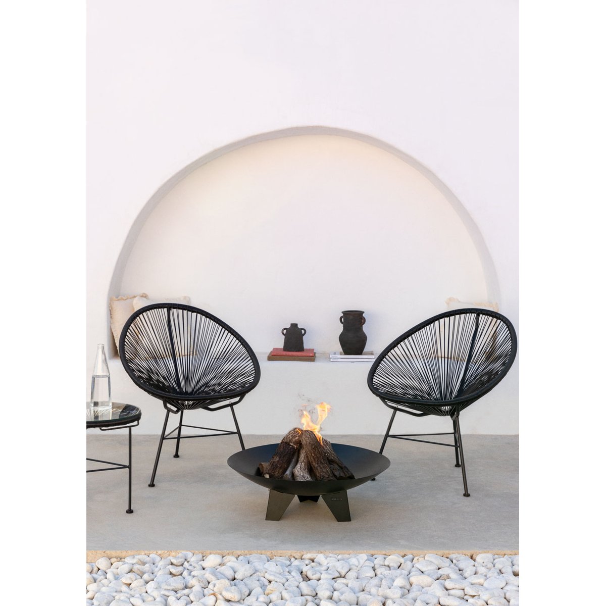 Brasero d'extérieur FIRE BOWL noir, CREATE