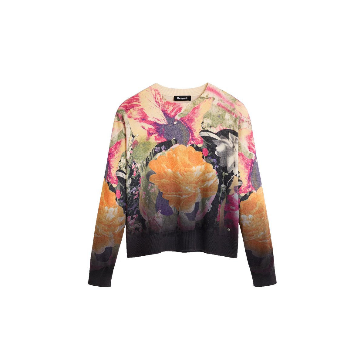 Pull imprimé Lacroix noir, DESIGUAL
