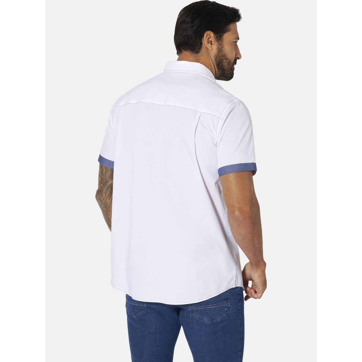 Lot de 2 chemises HENOCH bleu foncé blanc, JAN VANDERSTORM