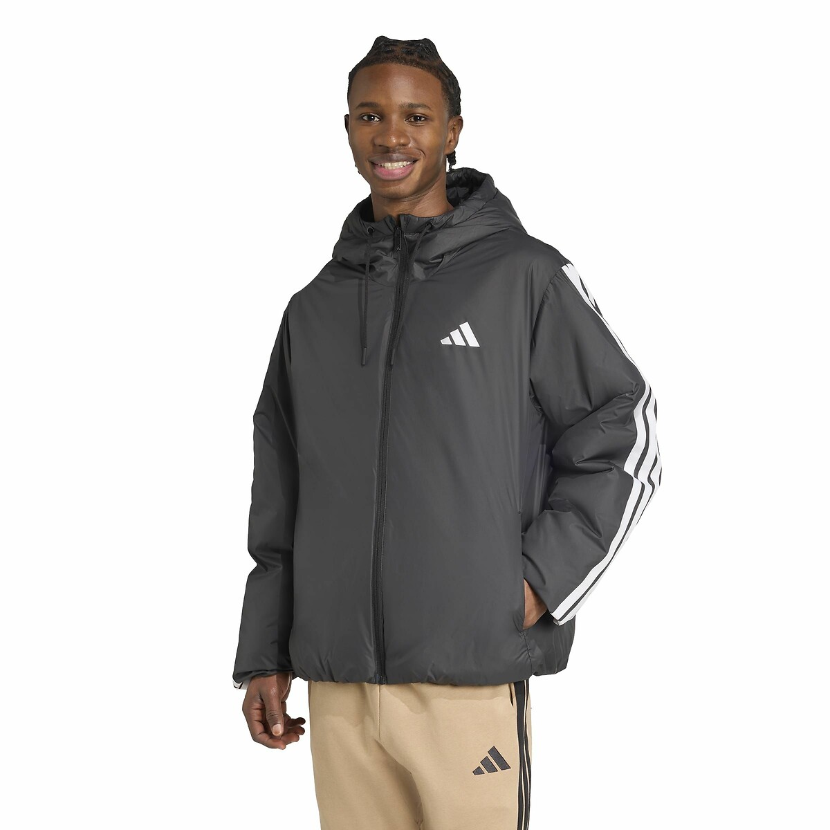 Doudoune essentielle 3 bandes noir, ADIDAS SPORTSWEAR