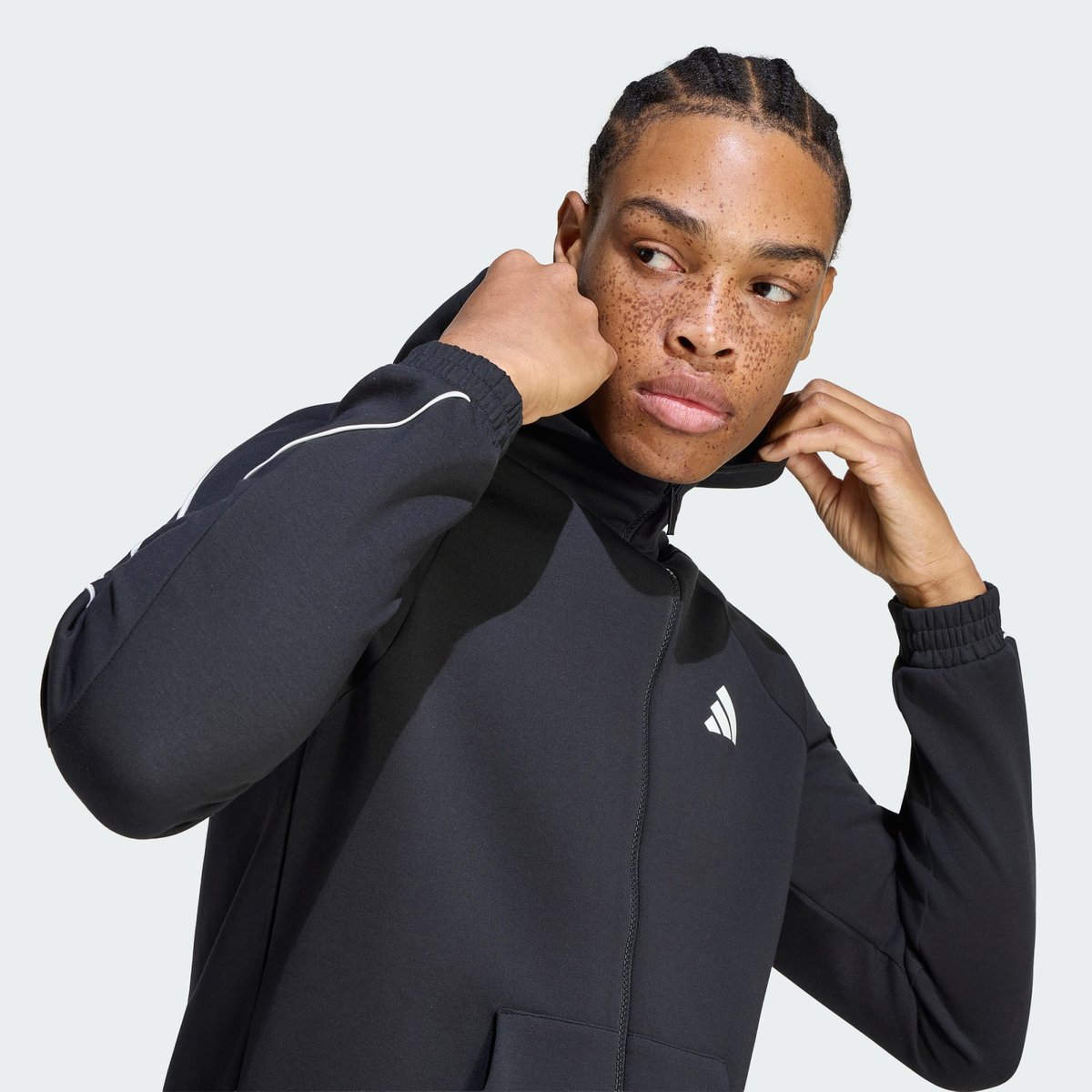 Veste À Capuche Zip Intégral Petit Logo Stadium Veste À Capuche Zip Intégral Petit Logo Stadium black, ADIDAS SPORTSWEAR