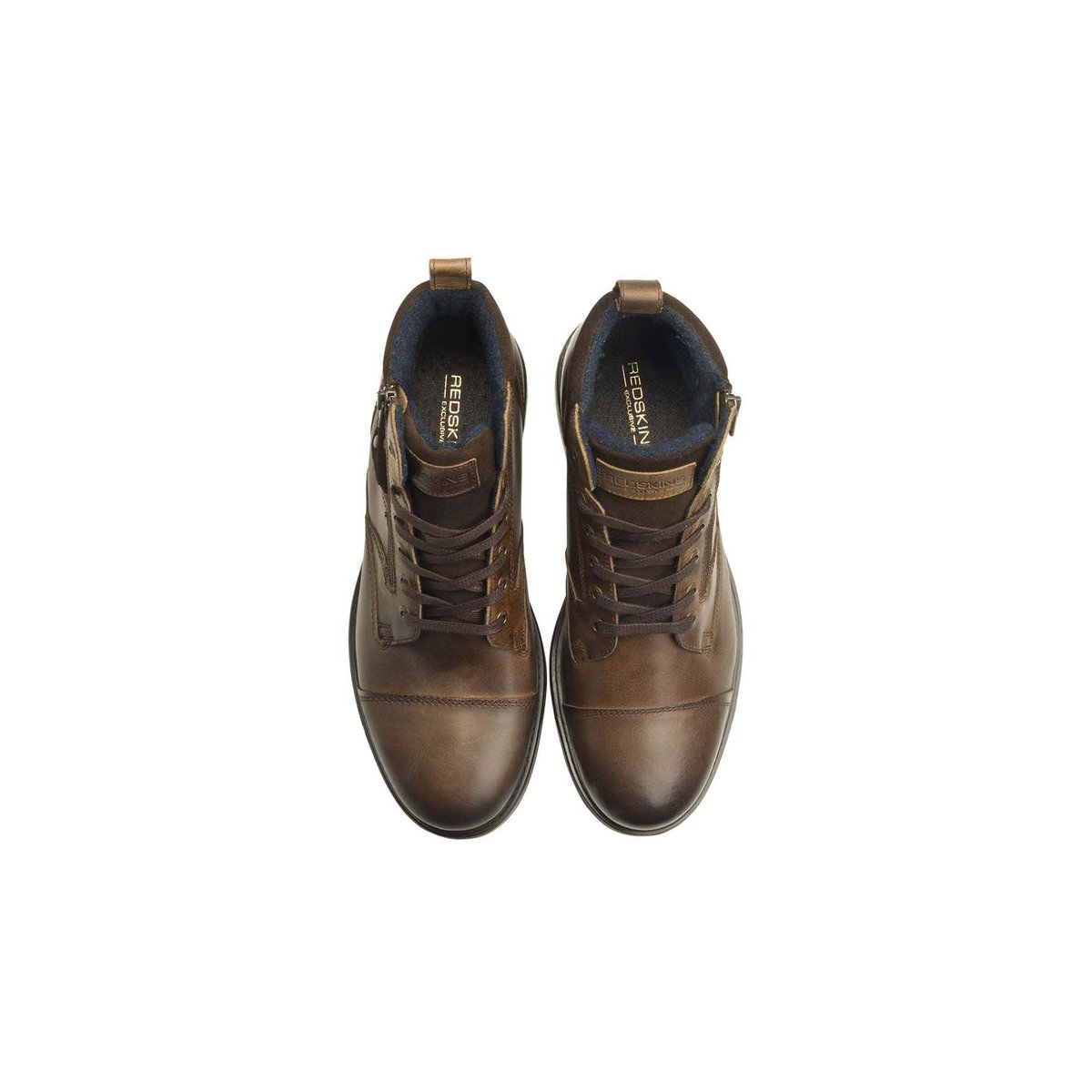 BOOTS-BOTTINE 90% cuir vachette COUNTRY 2 tabac+marron, REDSKINS