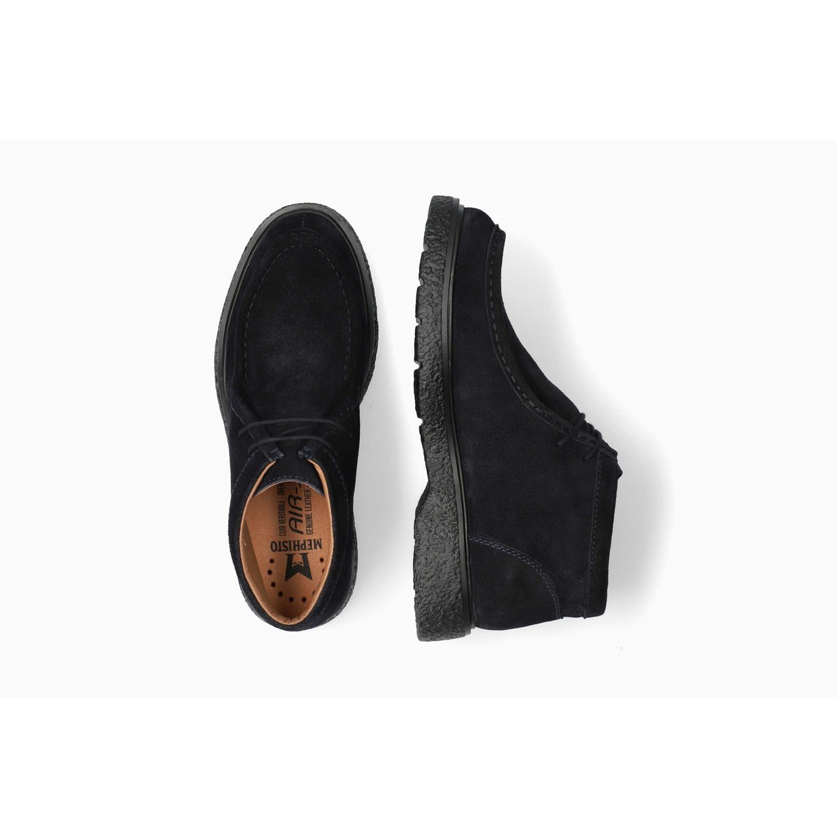 Bottines en cuir EVRARD bleu 5143, MEPHISTO