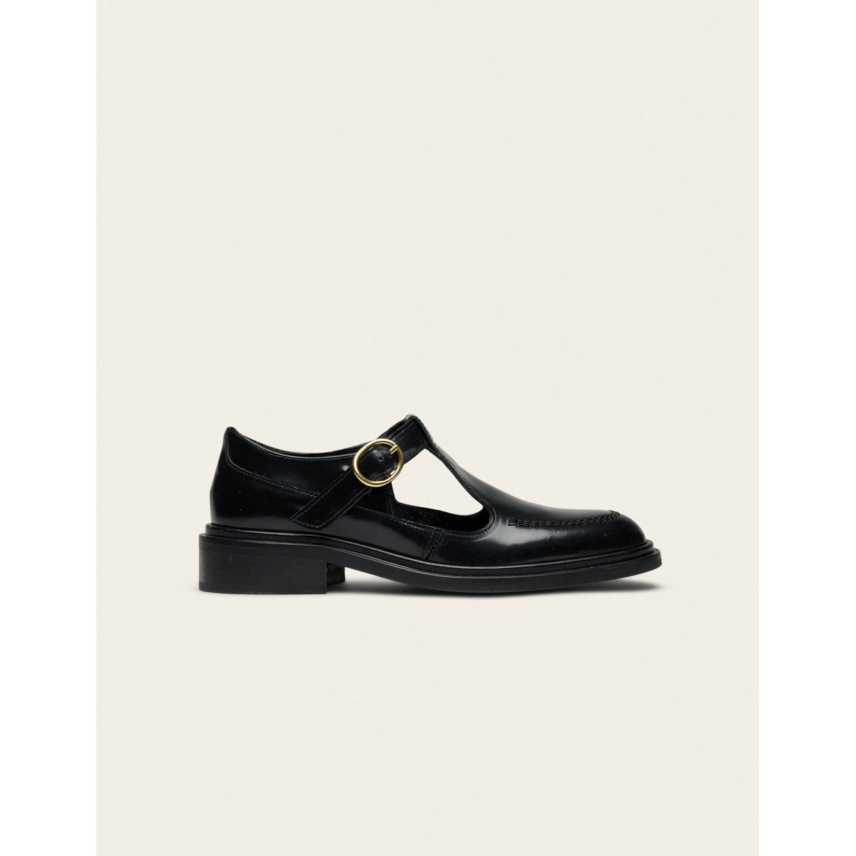 Derbies TYRIA cuir box noir, ODAJE