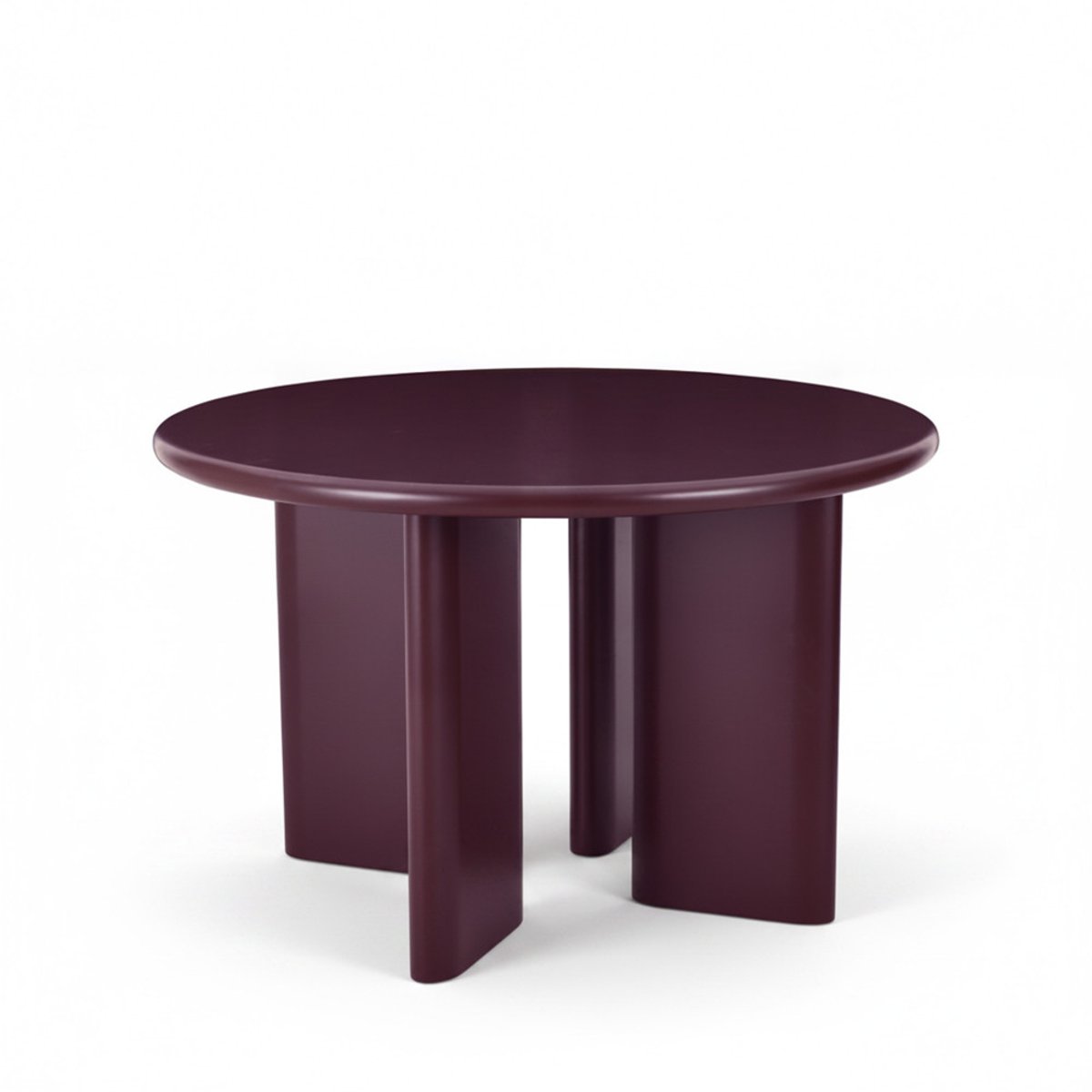 Table à manger ronde 4 personnes en bois - PYRANTH bordeaux, DRAWER