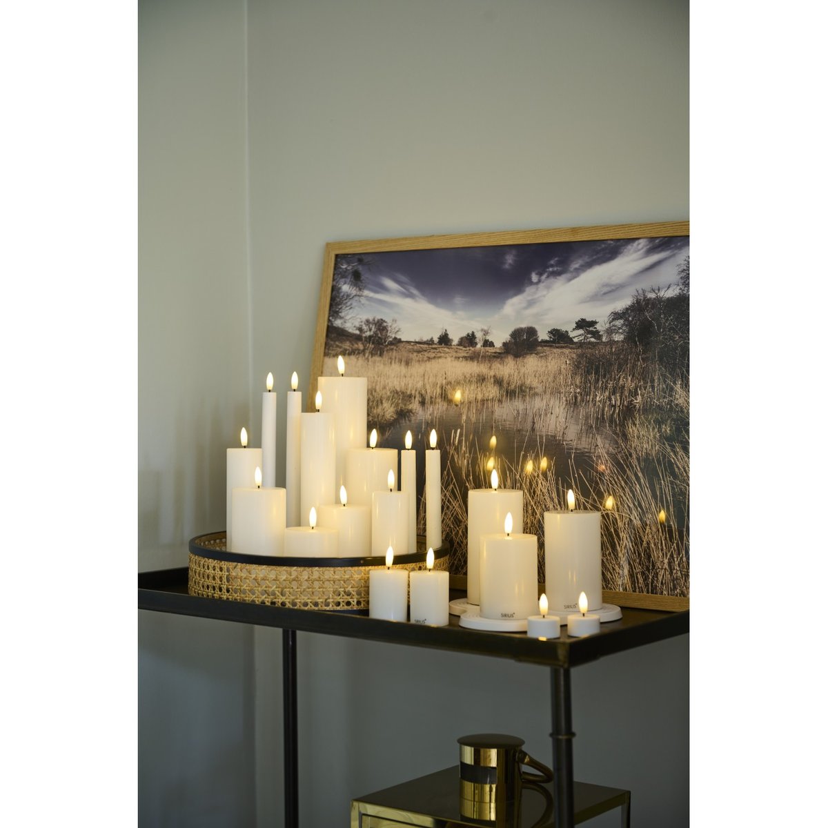 Bougie LED Sille D 7cm à Piles blanche, SIRIUS