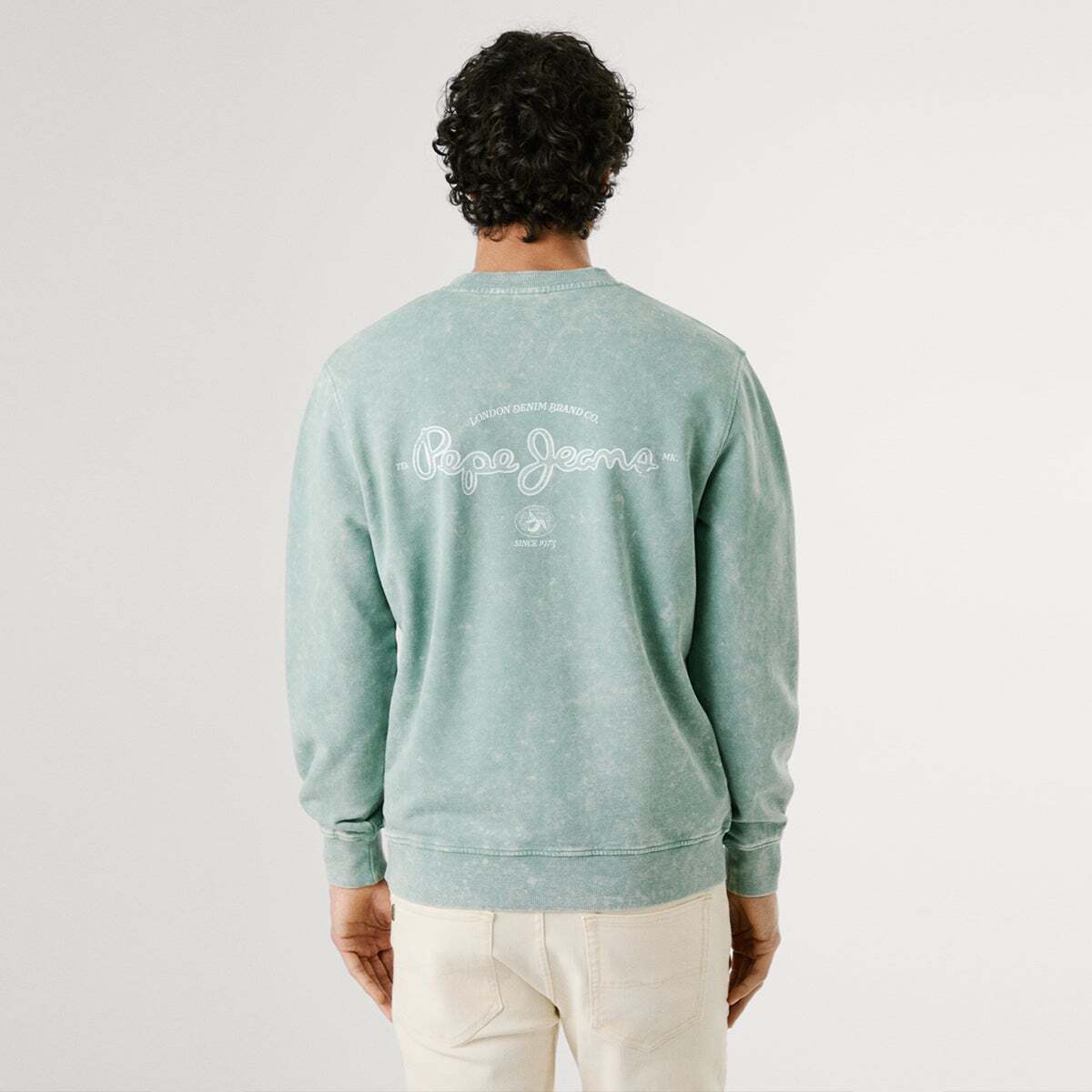 Sweat-Shirt Coupe Regular À Col Rond vert sauge, PEPE JEANS
