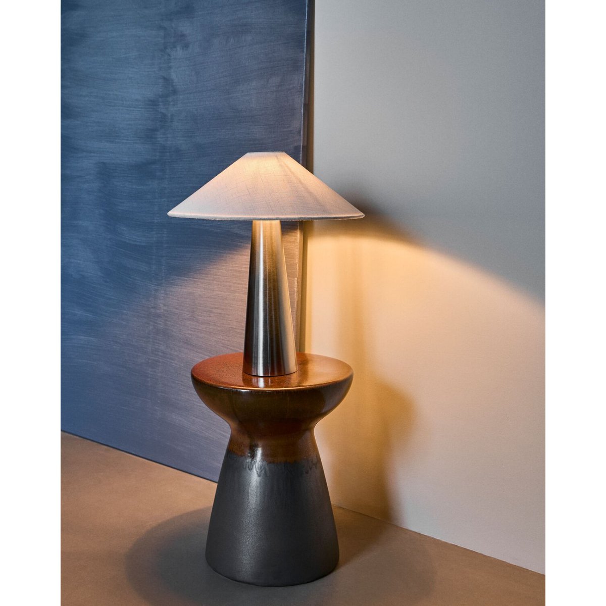 Lampe de table Soffi argent, blanc, HOUSE DOCTOR
