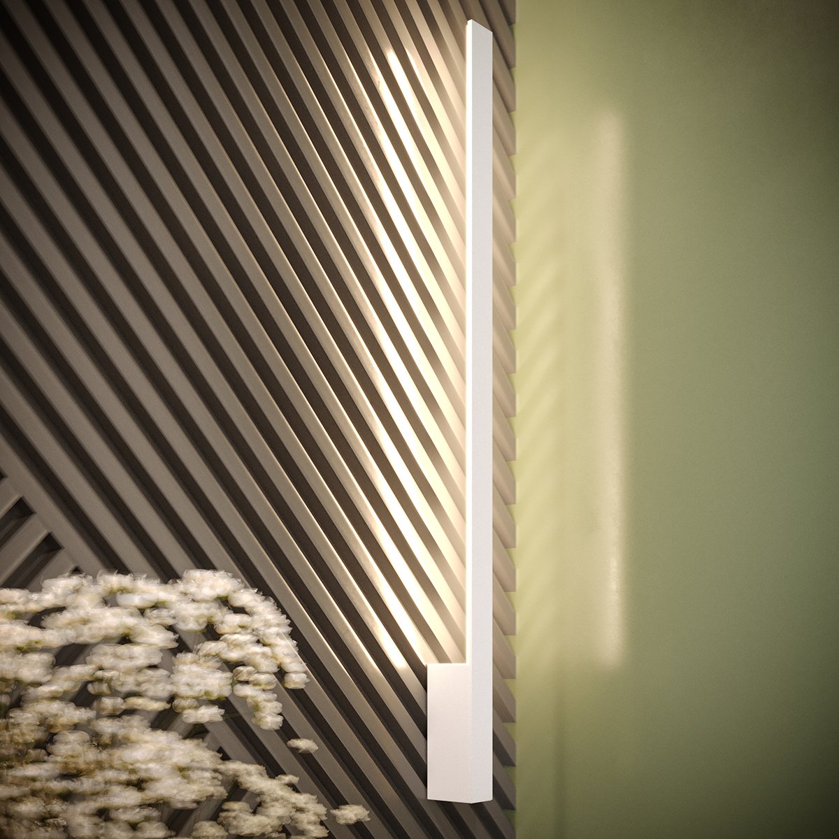 Applique murale Aluminium Blanc LED 1 Lahti blanc, EDEN