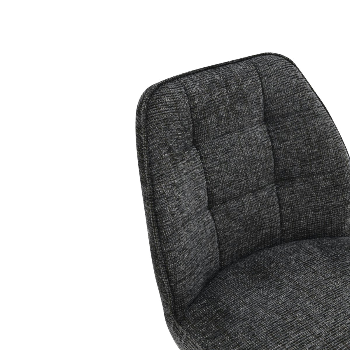 Chaise pivotante en tissu, assise épaisse (lot de 2) LUGANO gris, PIER IMPORT