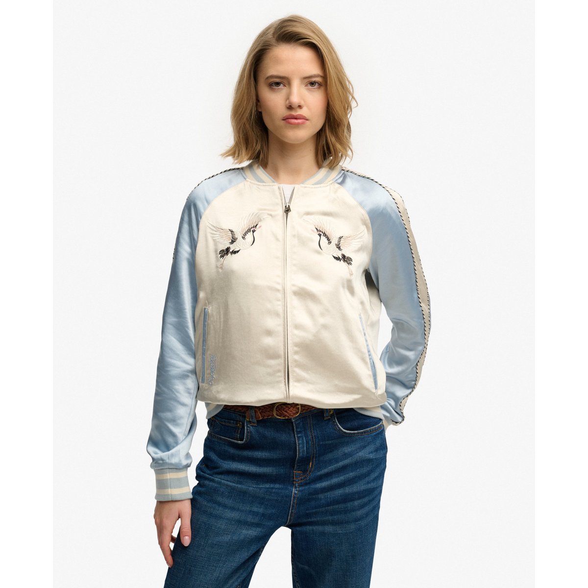 Bomber Suikajan avec Broderie bleu brouillard, SUPERDRY