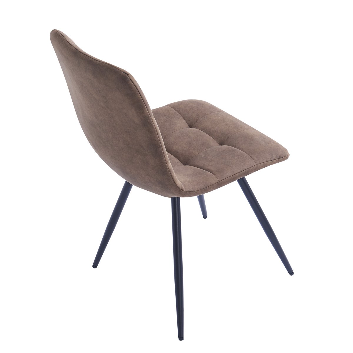 Lot de 2 chaises, métal et simili, BJORN marron vintage, NORDLYS