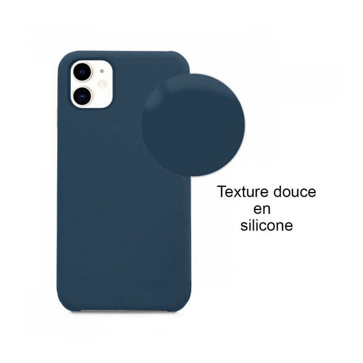 Coque iPhone 12 Mini antichoc + 2 vitres bleu, EVETANE