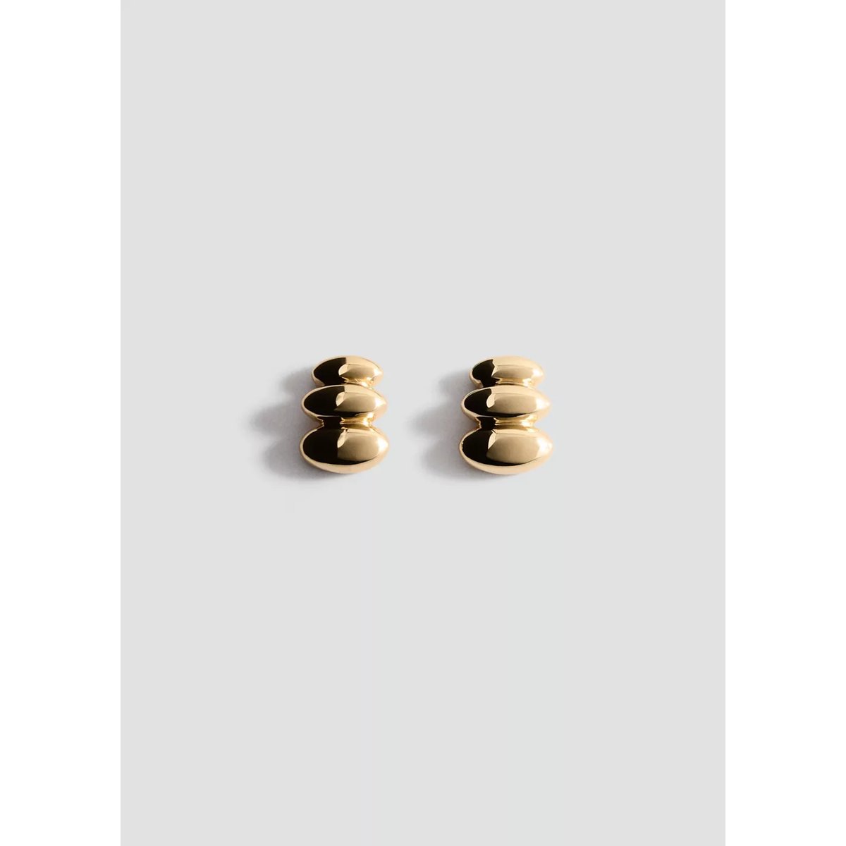 Boucles d’oreilles longues ovales or, MANGO