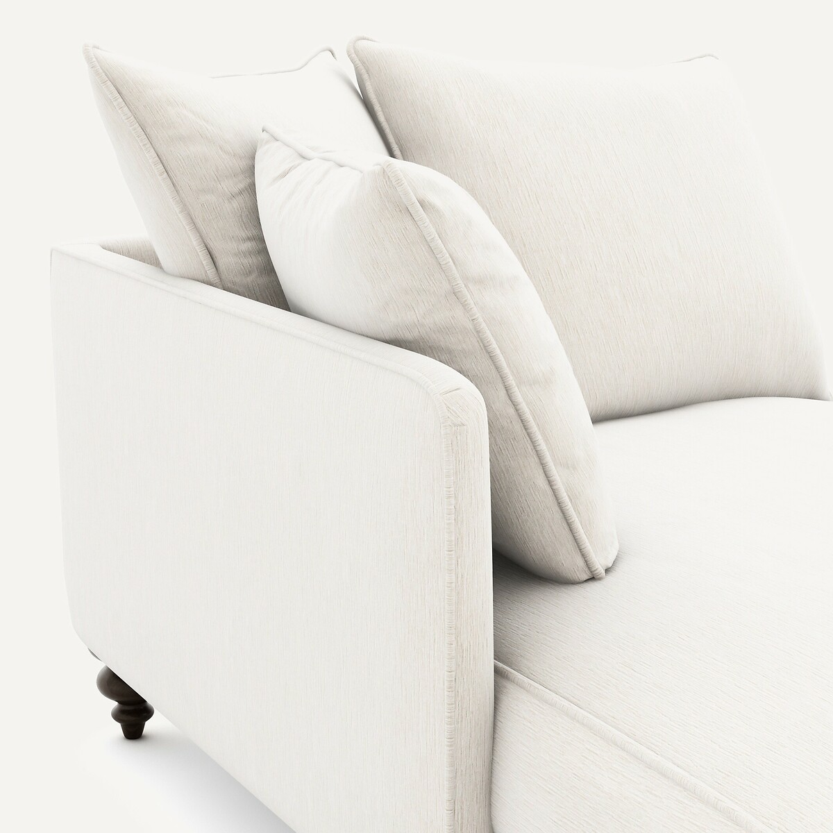 Méridienne velours chenille, Lazare blanc, AM.PM