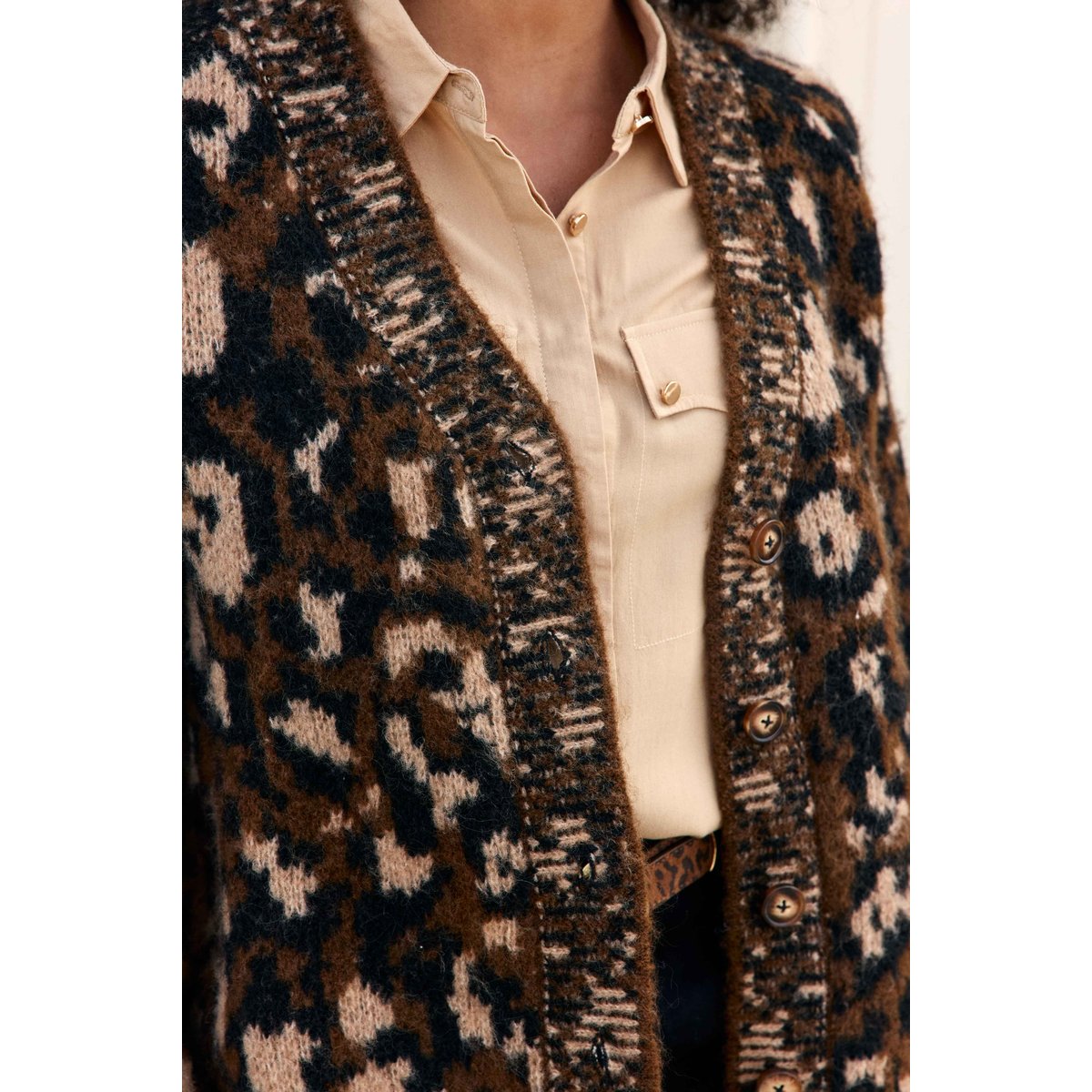 GILET imprimé animalier MAEVE 08-leopard, LA PETITE ETOILE