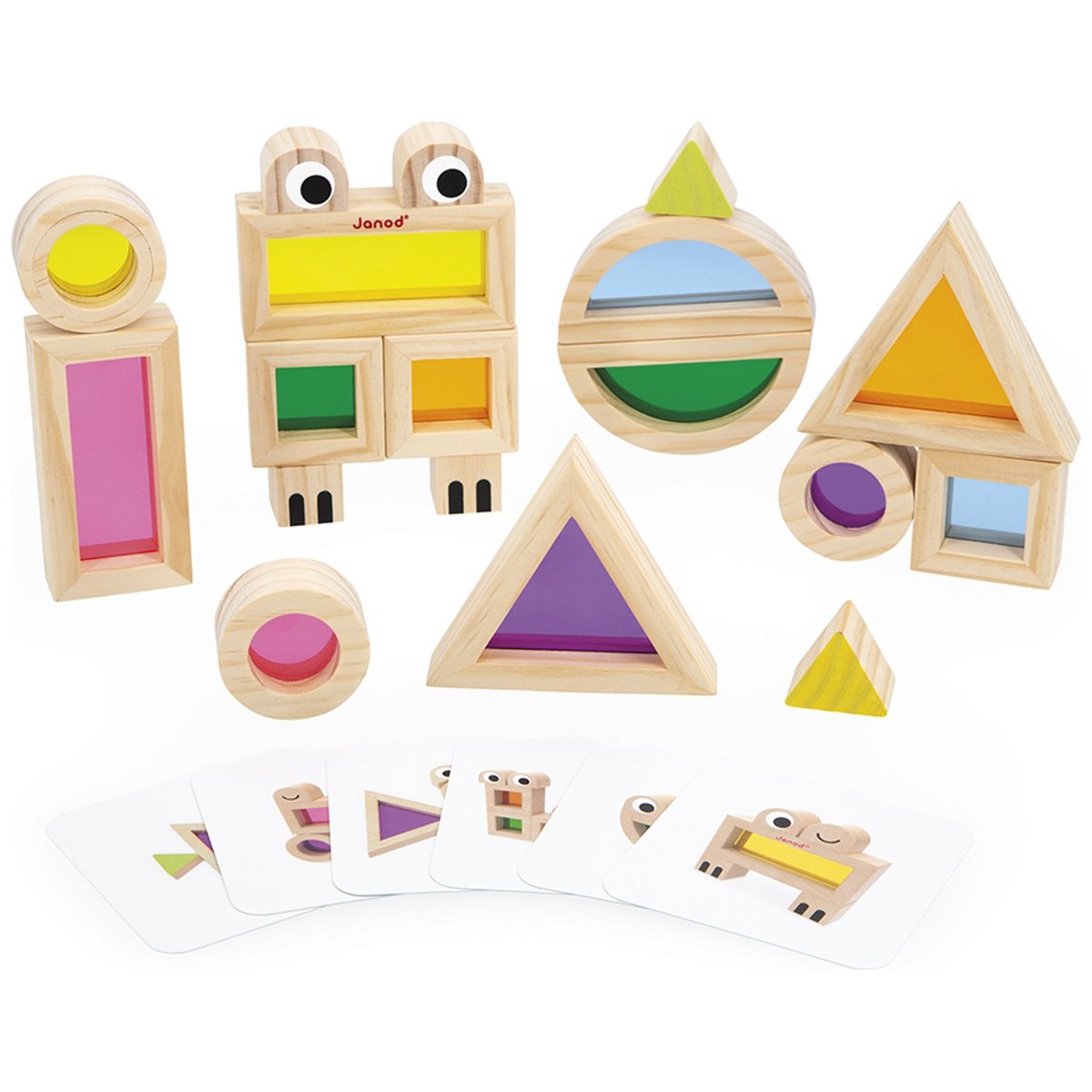 Jeu sensoriel Blocs translucides multicolore, JANOD
