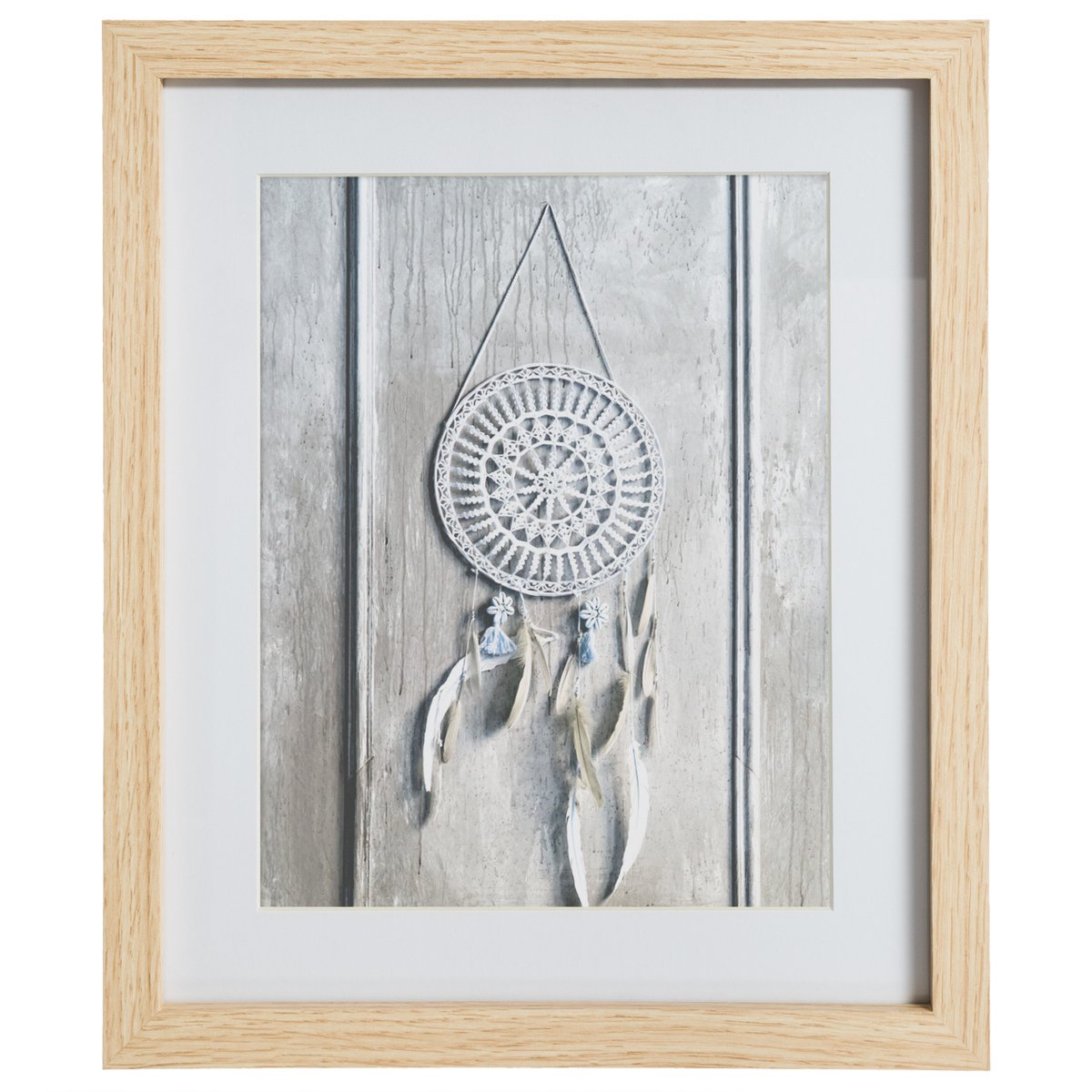 Lot de 5 cadres photos en bois DINA beige, ATMOSPHERA