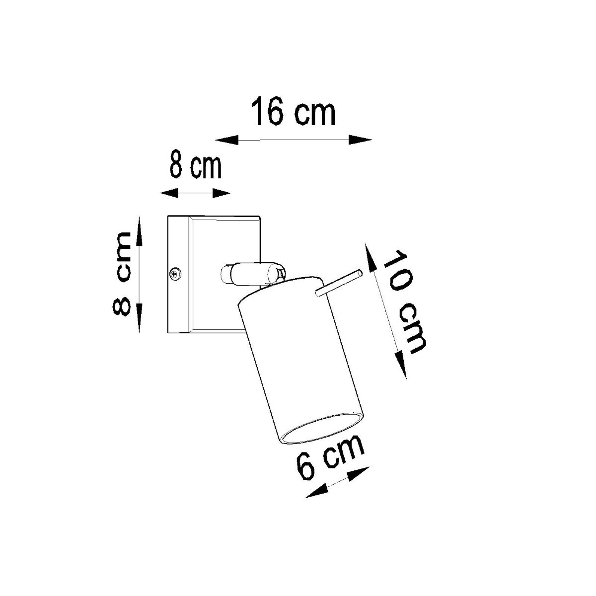Applique Acier Chrome GU10 1 Ring gris, EDEN