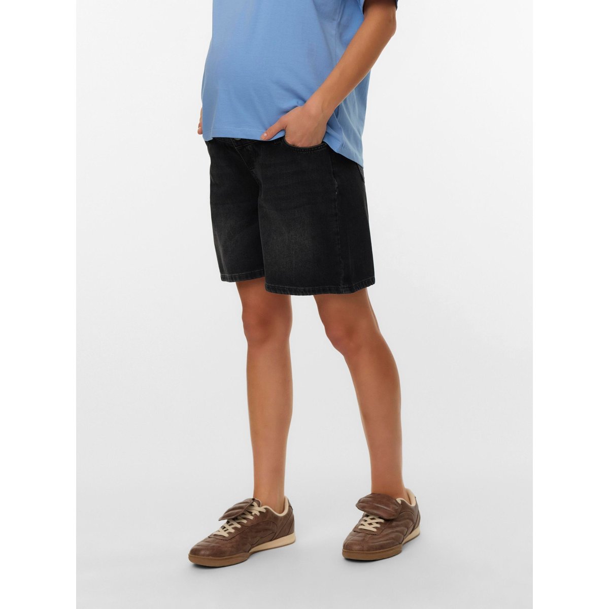 Short En Denim black denim 1, MAMA LICIOUS
