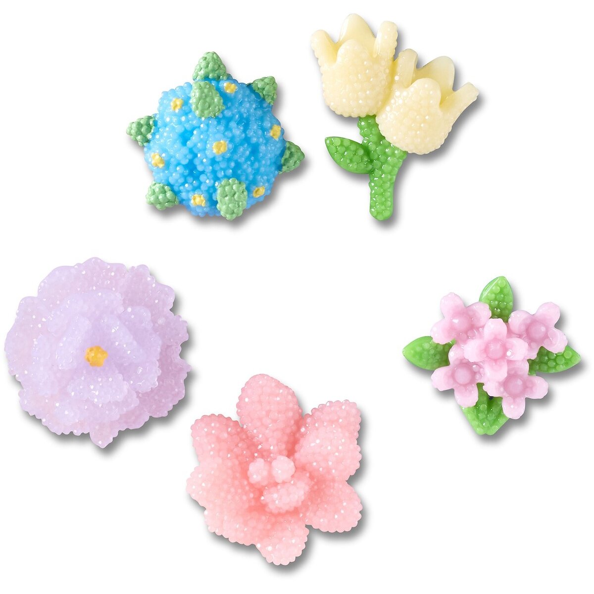 Lot de 5 Jibbitz Beaded Flowers multicolore, CROCS