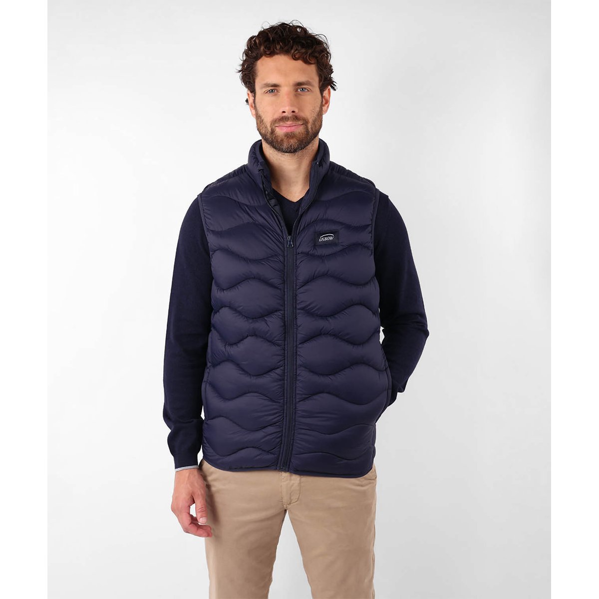 Sleeveless ripstop light down jacket JACK deep marine, OXBOW