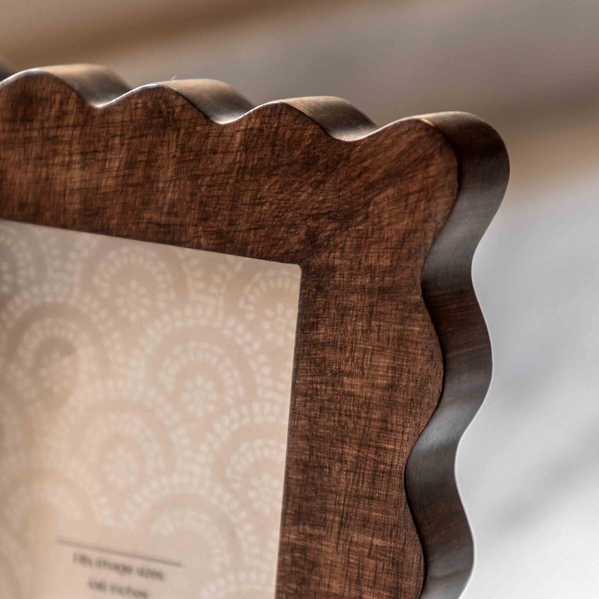 5x7" Anfo Wooden Scallop Photoframe brown , ÉDITÉ