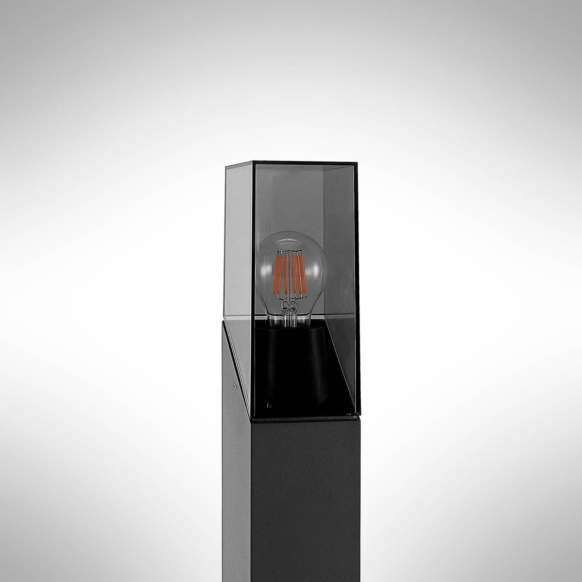 Luminaire extérieur en aluminium moderne anthracite, transparent, LUCANDE