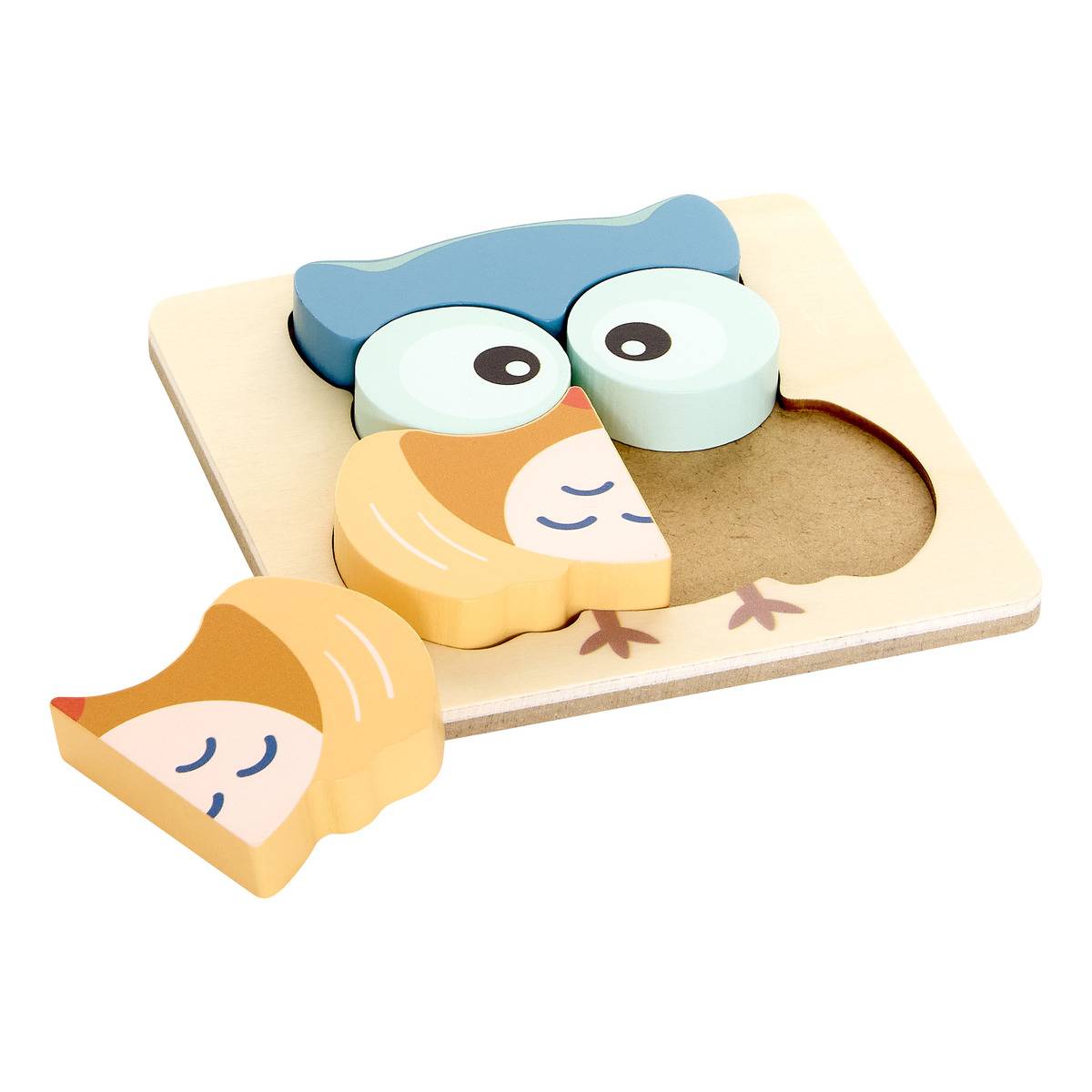 Puzzle éveil en bois Elio 12x12cm modèle b, ATMOSPHERA FOR KIDS