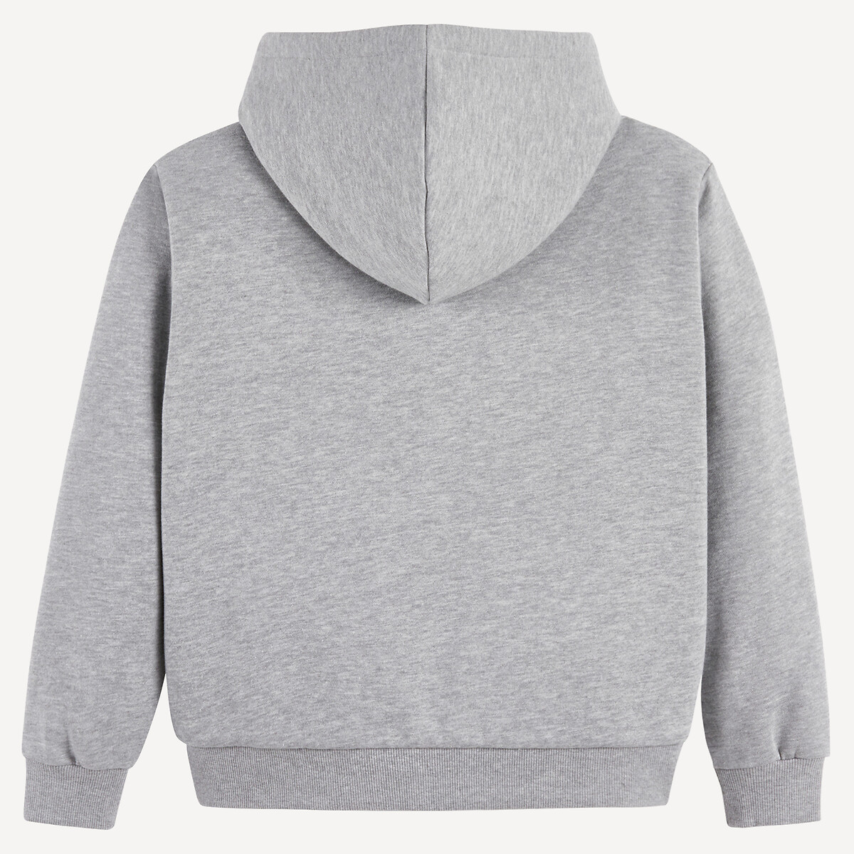 Sweat zippé à capuche, molleton doublé sherpa gris chiné, LA REDOUTE COLLECTIONS