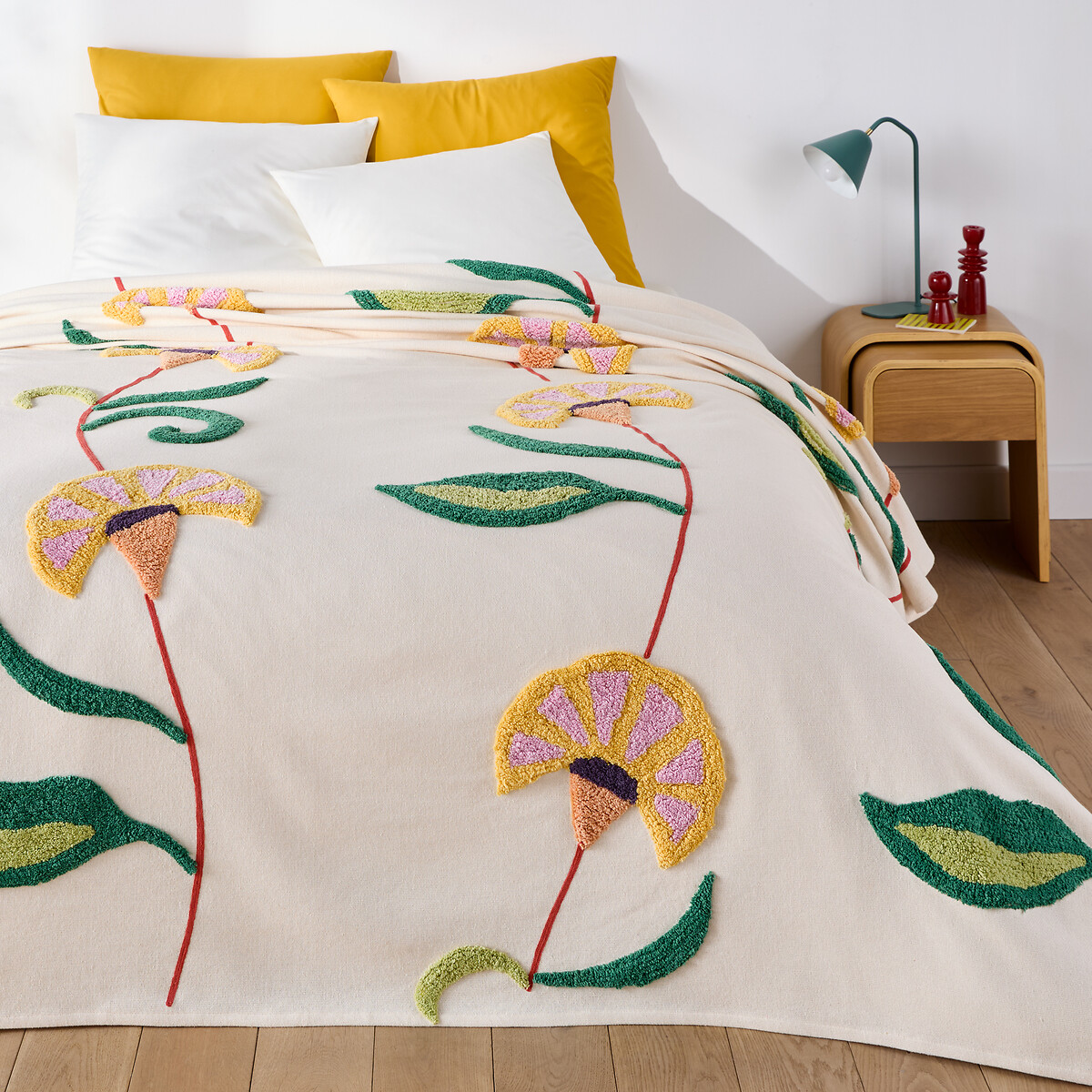 Dessus de lit coton tufté, Palema multicolore, LA REDOUTE INTERIEURS