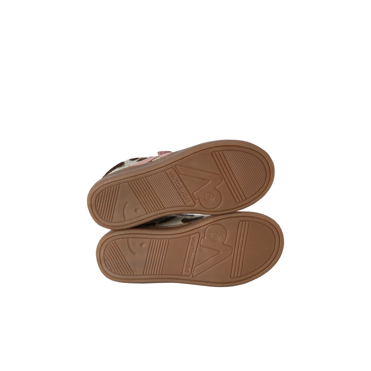 Basket cuir à scratchs brun, VERTBAUDET
