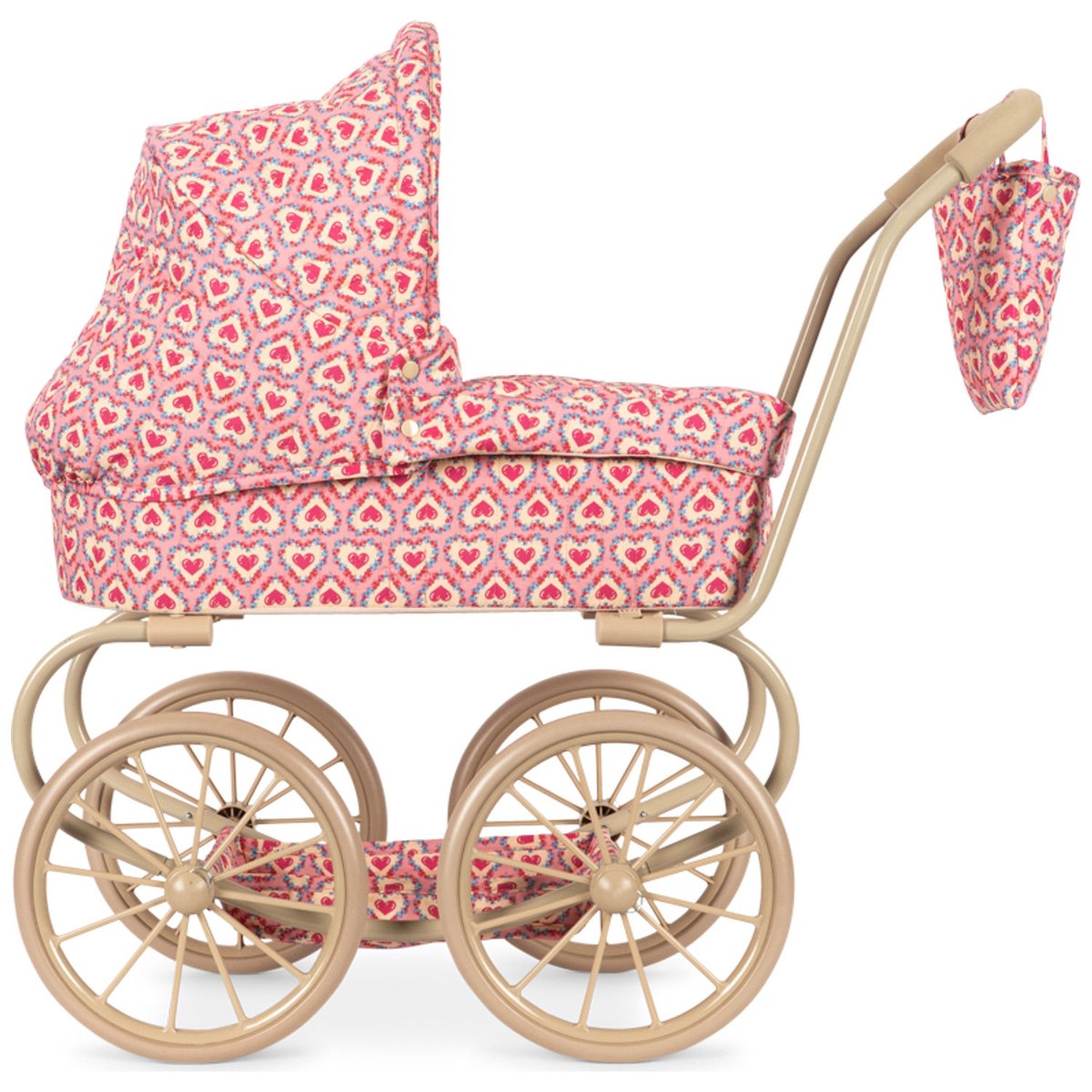 Landau pour poupée rose, jaune, bleu, KONGES SLOJD