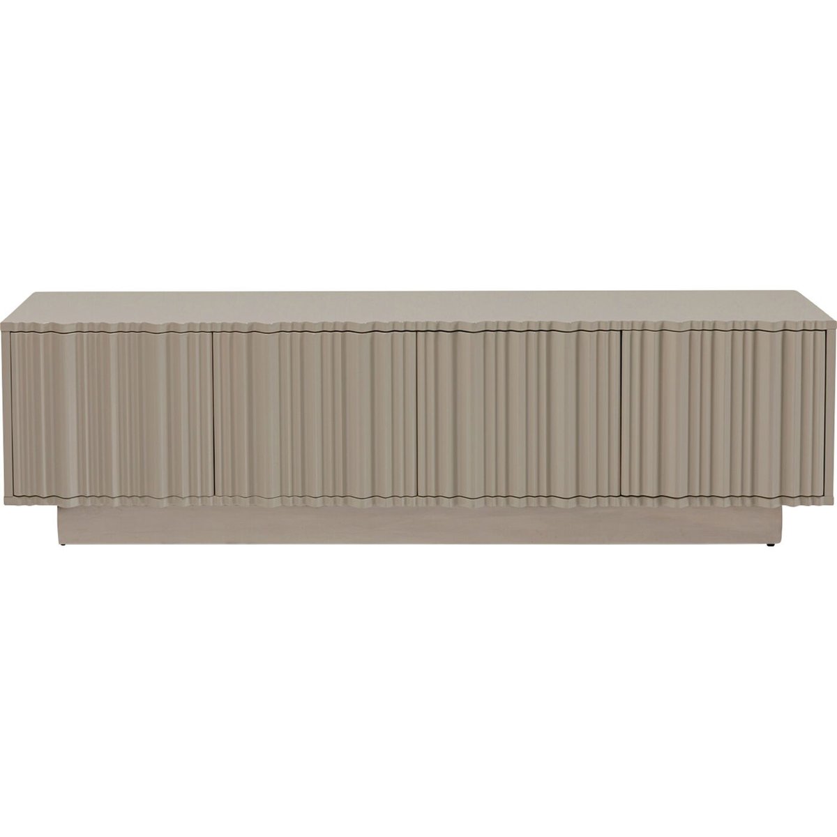 Meuble TV façade ondulée, STUCCO gris, KARE DESIGN
